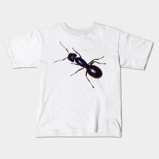 Black Ant Watercolor Style Kids T-Shirt